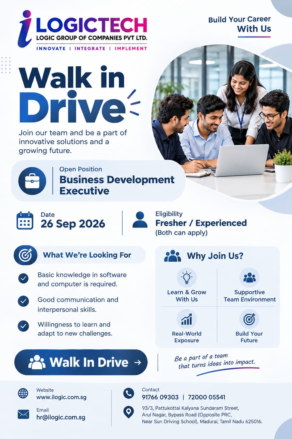 Walk in Drive - Business Development Executive - 26 Sep 2026